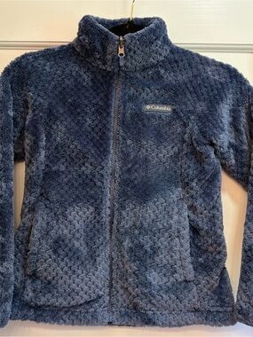 Columbia Dark Blue Plush Zip-Up Fleece Jacket K1